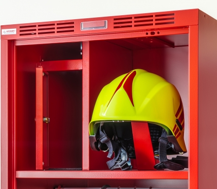 Feuerwehrschrank PROFI mit Wertfach und Helmhalter
