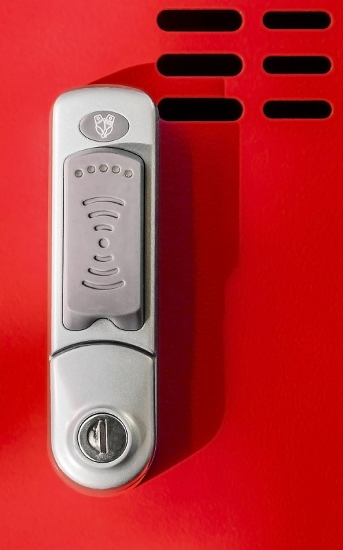 RFID Spind-Schloss mit Schließzylinder für kontaktloses Verschließen mit Chip-Karte oder Empfänger