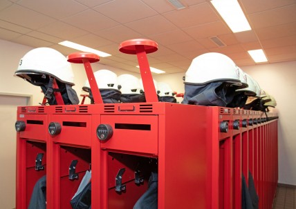 PRO mit ergonomischem Helmhalter in der Feuerwache Bochum | rotstahl