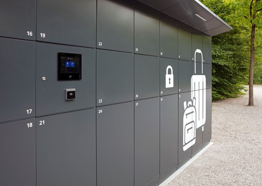 verschiedengroße Fächer der LOCKER STATION Dachau | rotstahl