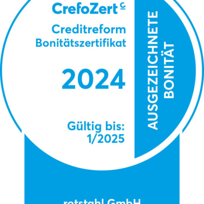 CrefoZert für eine ausgezeichnete Bonität_rotstahl GmbH