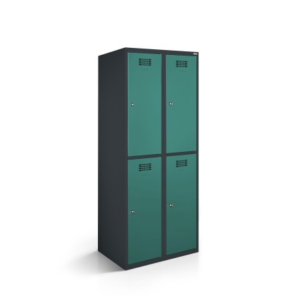Garderobenschrank-2er-anthrazitgrau-minttuerkis